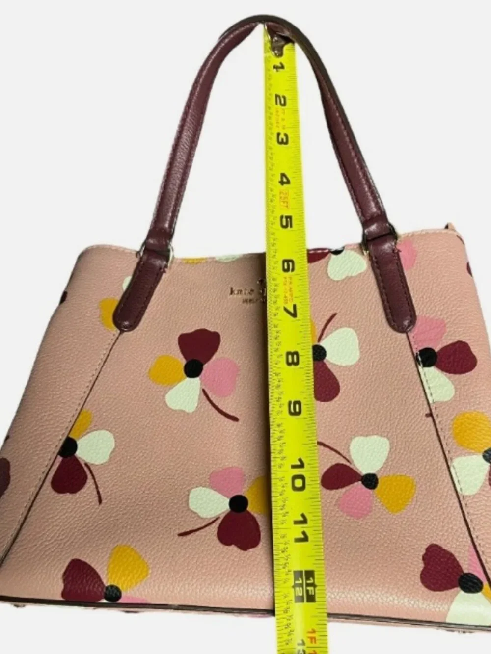 KATE SPADE JACKSON DUST BUDS PINK SATCHEL SHOULDER BAG WITH REMOVABLE STRAP